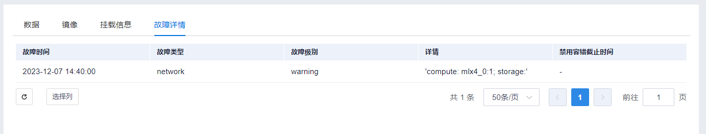 故障详情界面