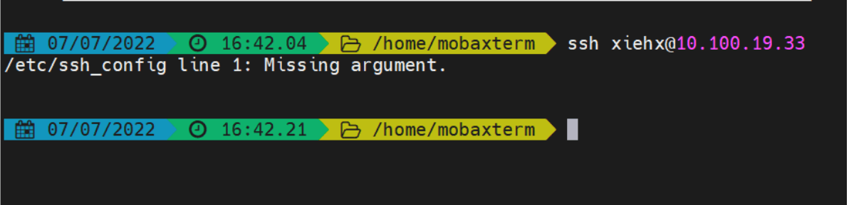 MobaXterm SSH 配置错误