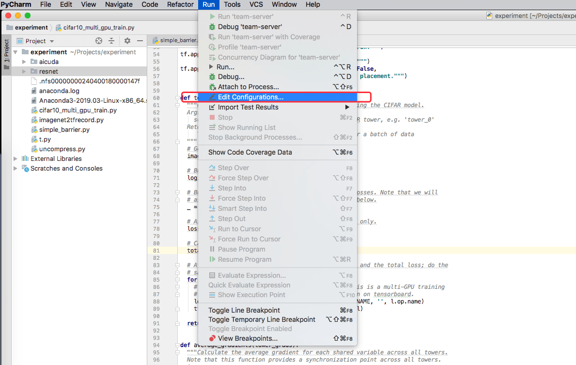 5.配置Remote debug界面
