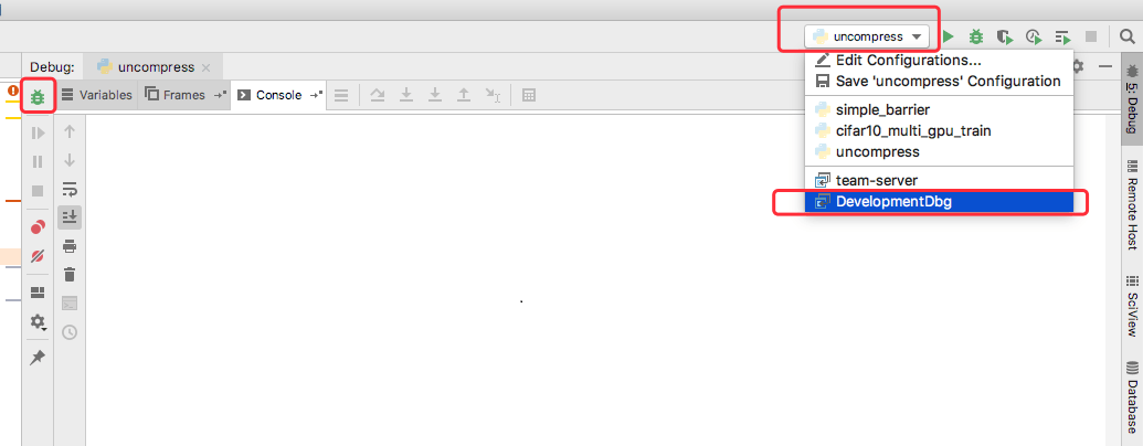 5.配置Remote debug界面